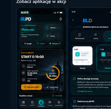 Screeny aplikacji BLPD